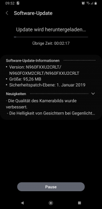 galaxy note 9 android pie