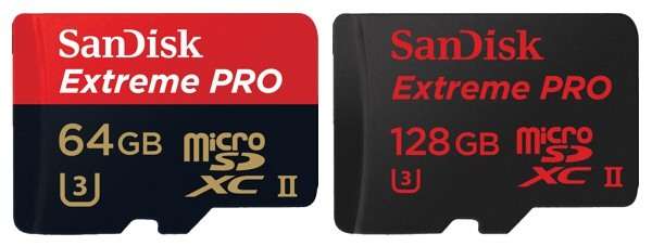 MicroSD Sandisk Extreme Pro da 64GB e 128GB