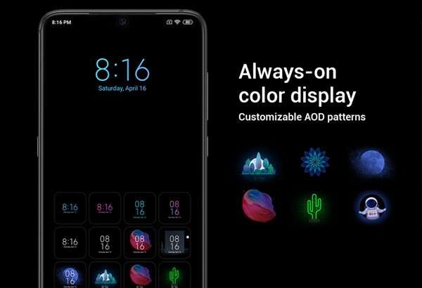 Xiaomi Mi 9: la modalità Always-on Display