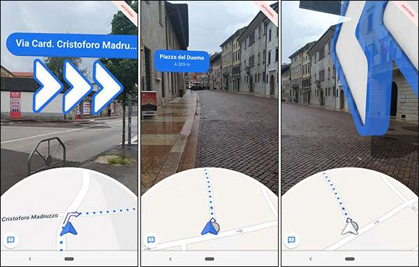 Google Pixel: navigazione stradale a piedi in modalità AR