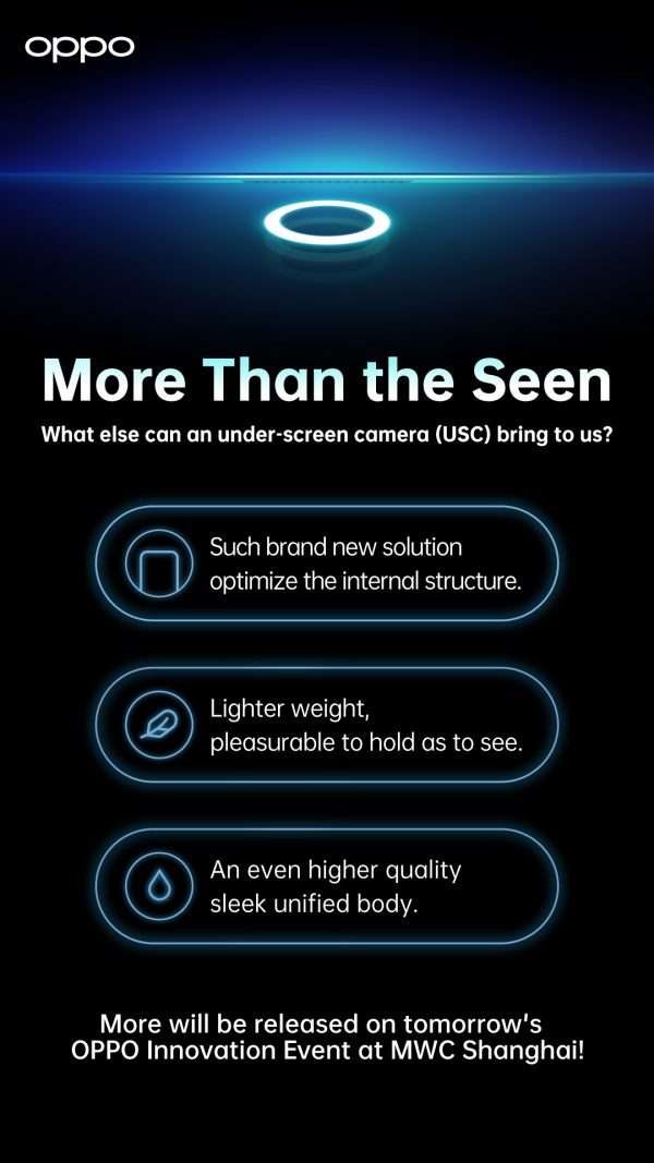 oppo fotocamera sotto il display