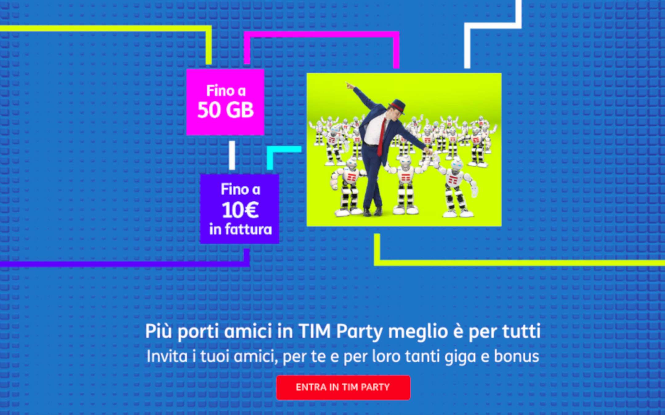 TIM Party: 50GB in regalo se porti un amico