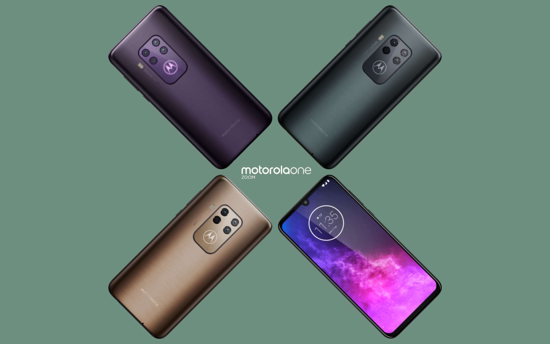 Motorola One Zoom: zoom ibrido 5x e tre colori
