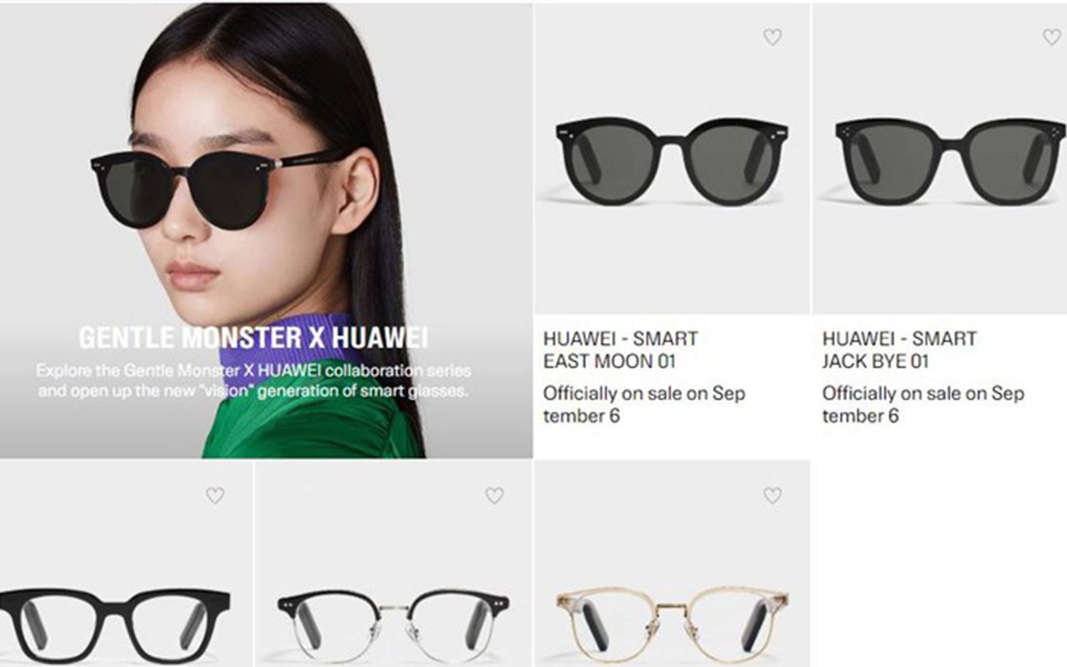 Huawei: occhiali smart in vendita dal 6 settembre