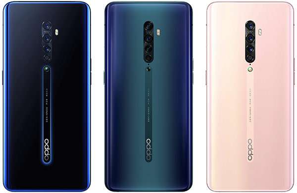 Le tre colorazioni di OPPO Reno 2