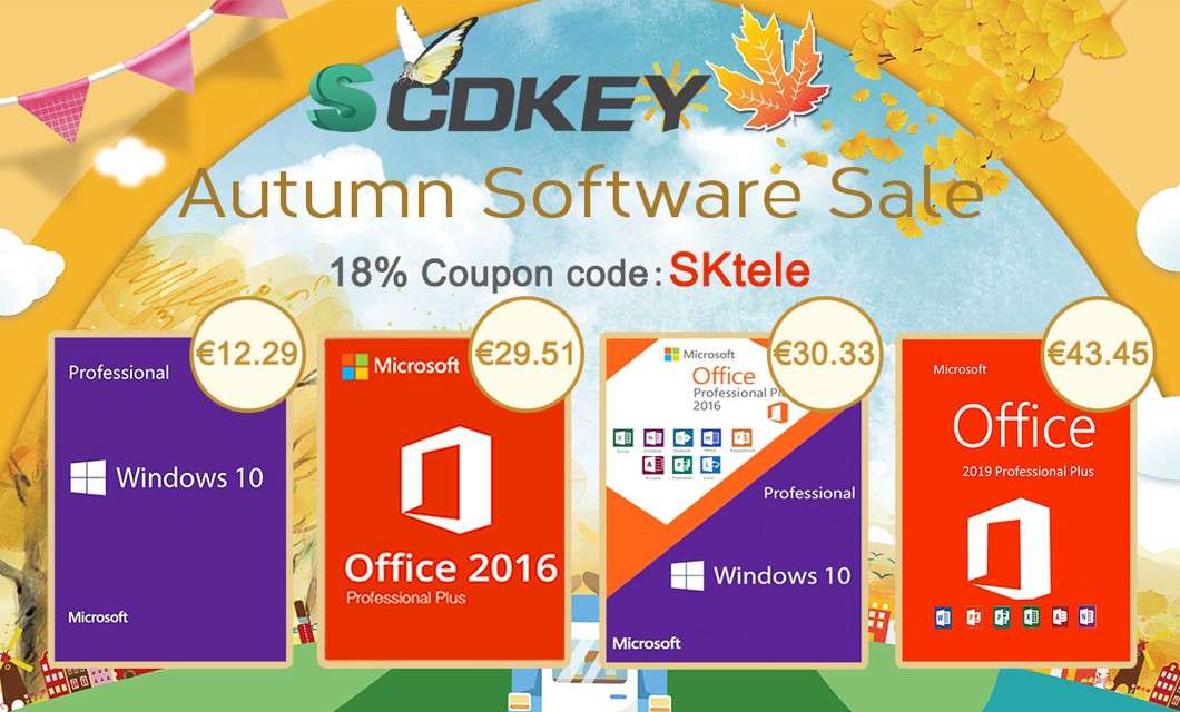 SCDkey, sconti d'autunno: Windows Pro a 12,29 euro