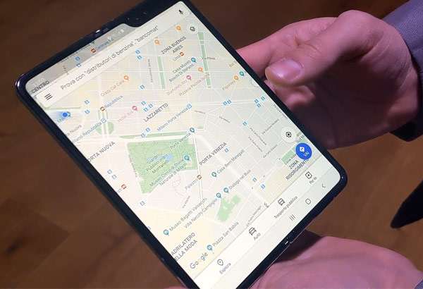 Samsung Galaxy Fold nella sua configurazione "aperta"