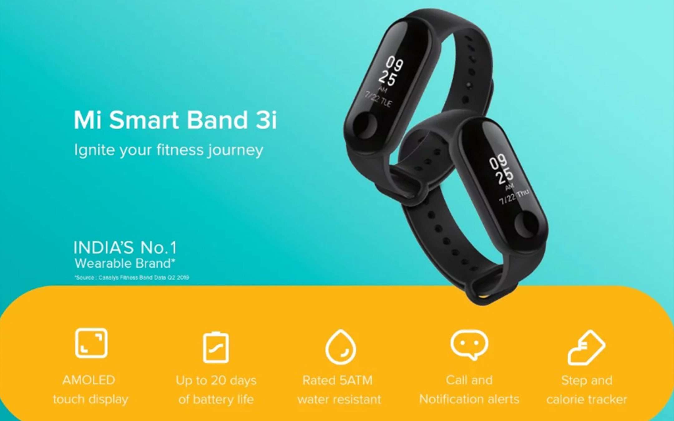 Xiaomi Mi Smart Band 3i è ufficiale: i dettagli