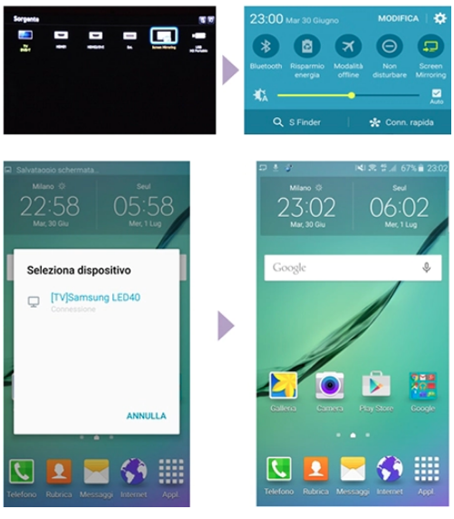 Screen mirroring Samsung