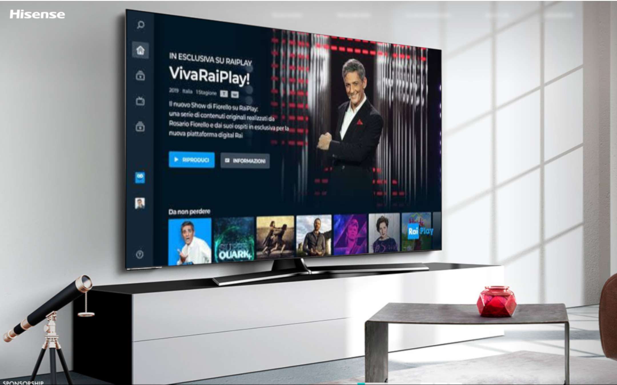 Smart TV Hisense: RaiPlay è nel telecomando adesso