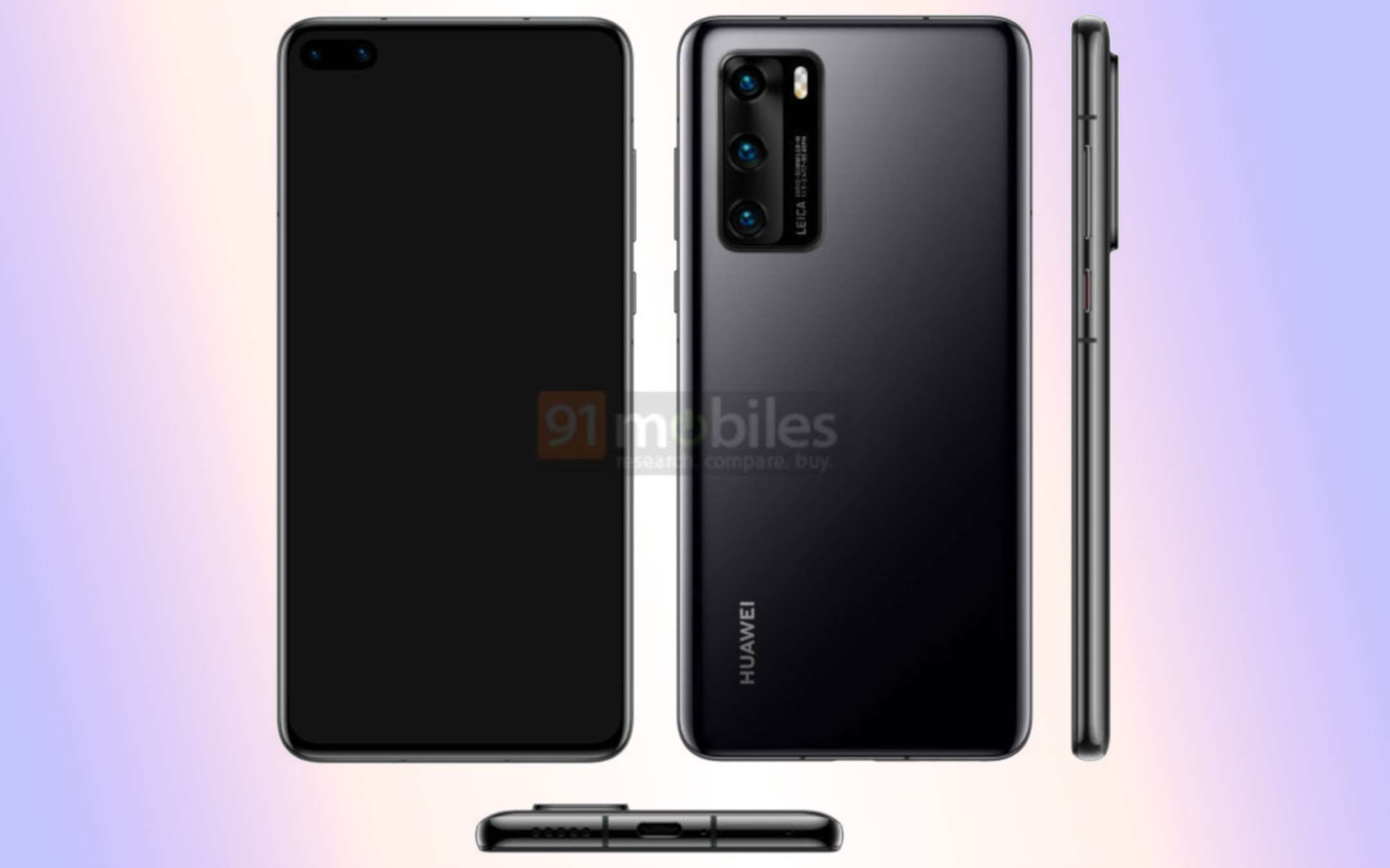 Huawei P40: doppio foro e tripla fotocamera