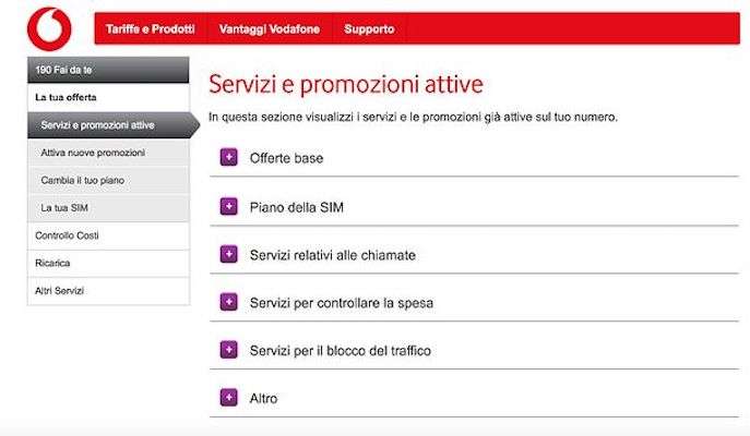 disattivare servizi a pagamento