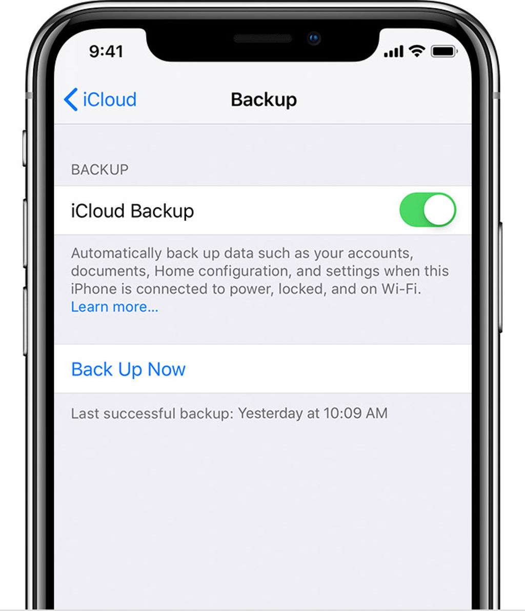 fare backup iphone