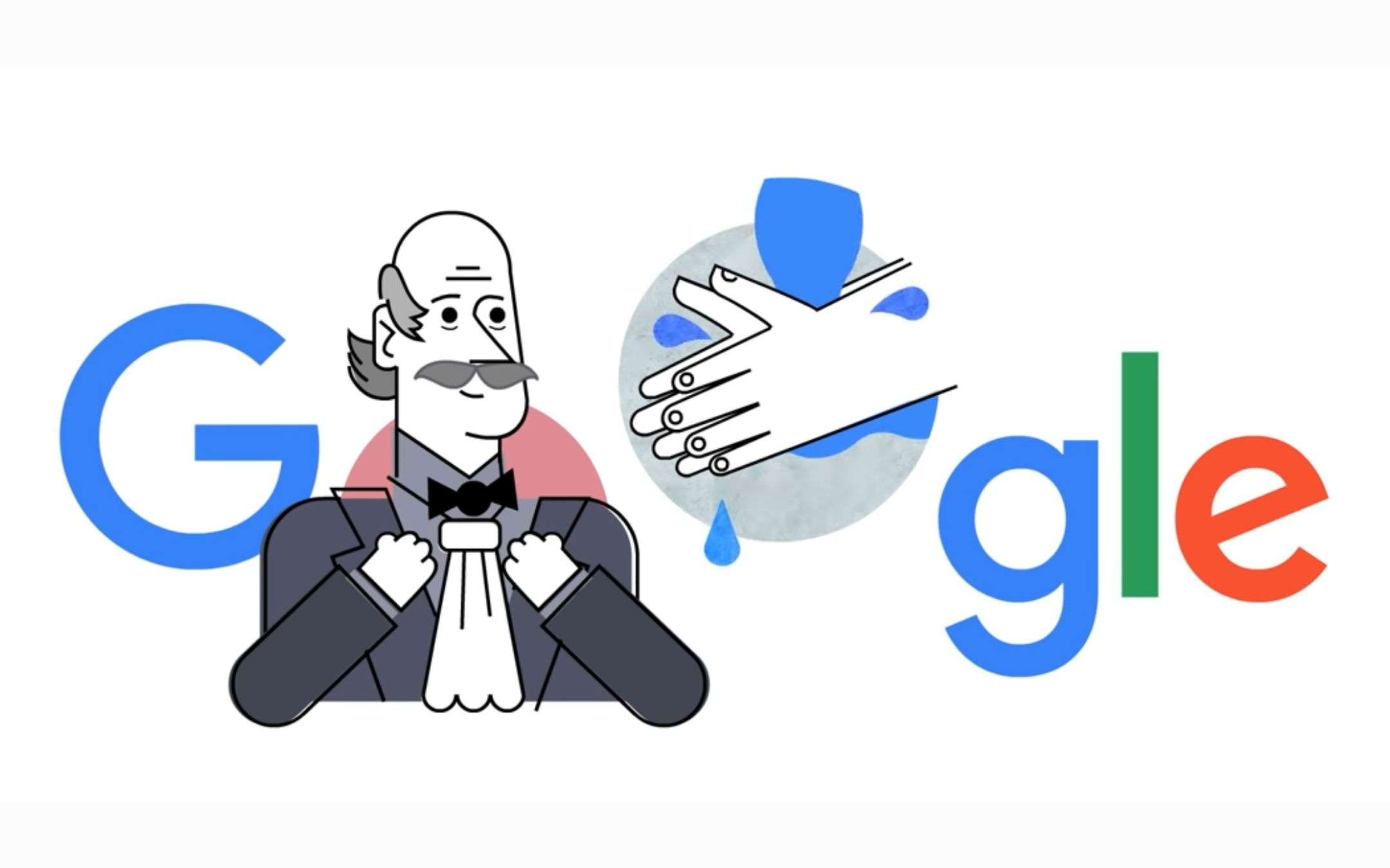 Google: il Doodle di oggi insegna a lavare le mani
