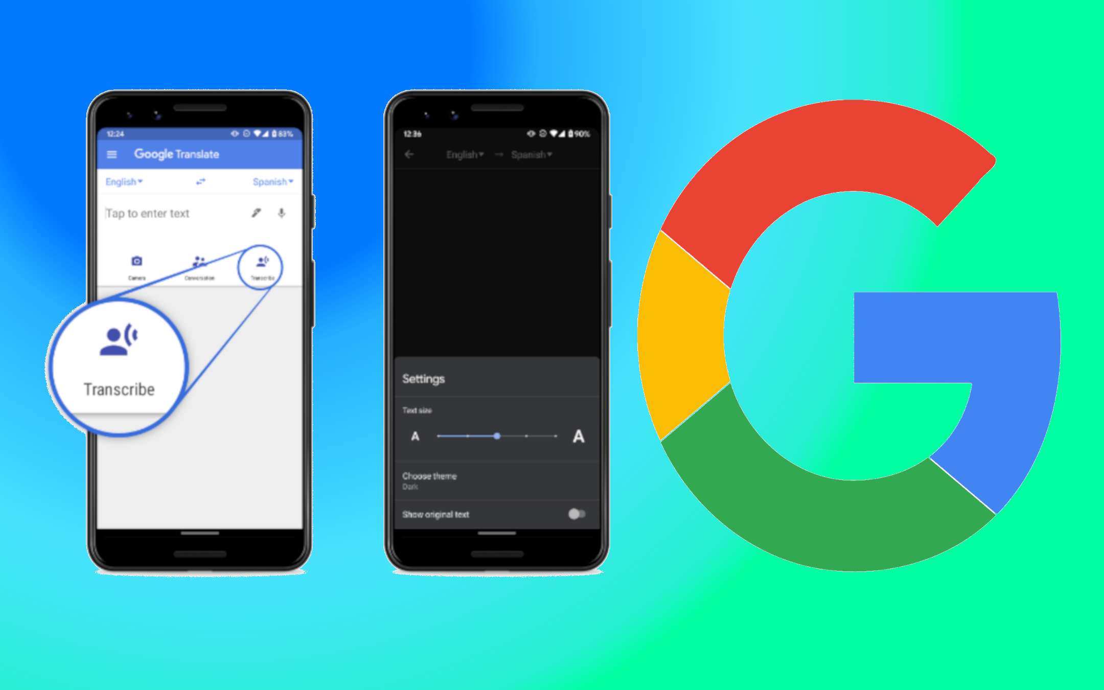 Google Traduttore: trascrizione in tempo reale