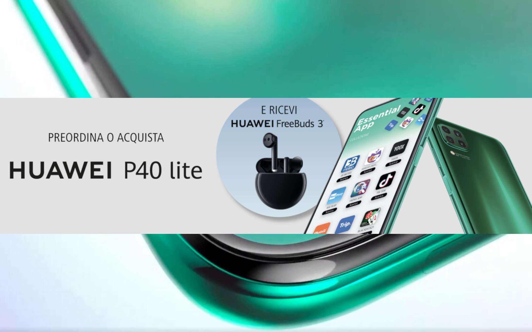 Huawei P40 Lite: ancora in regalo le FreeBuds 3