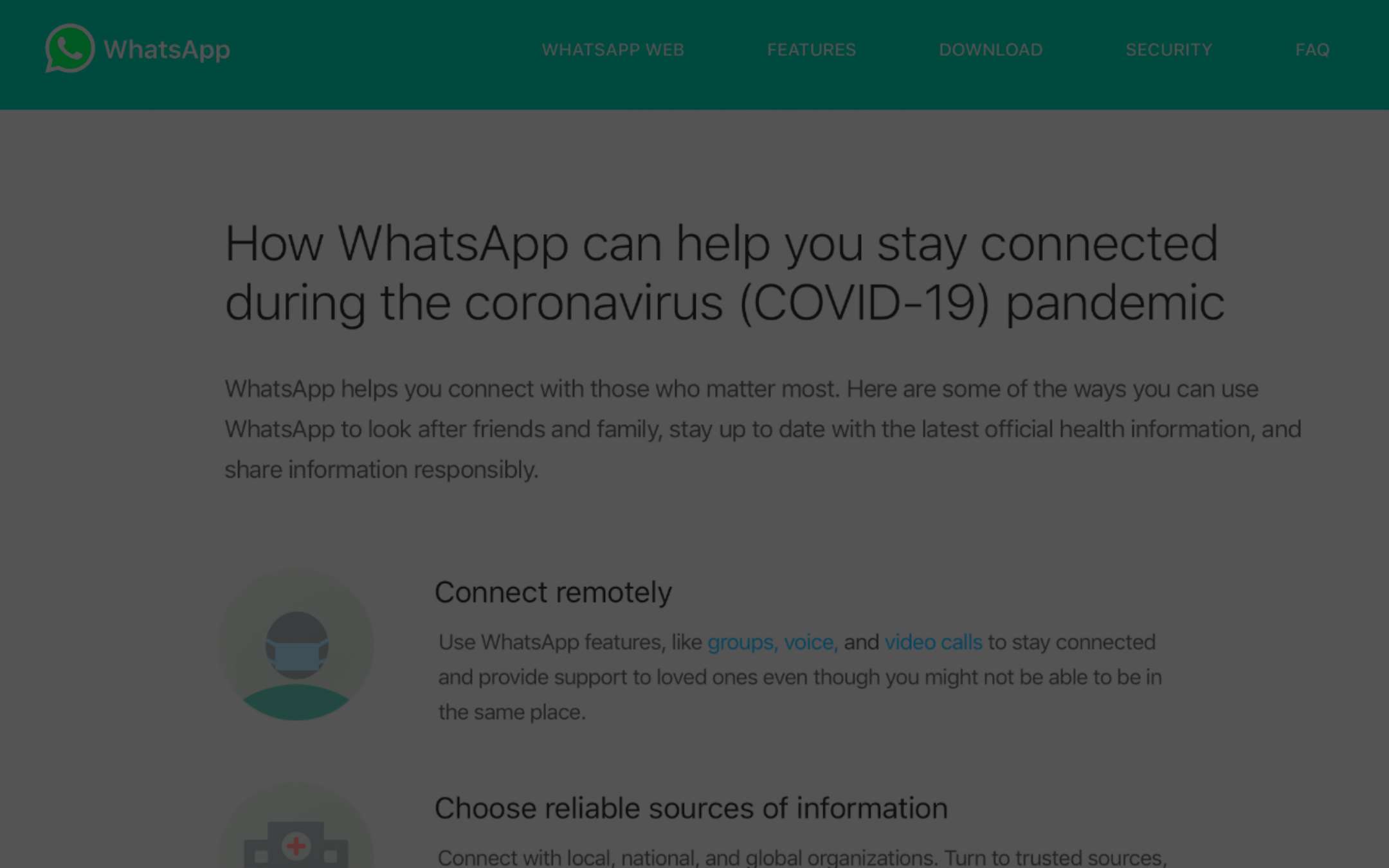WhatsApp a muso duro contro il Coronavirus