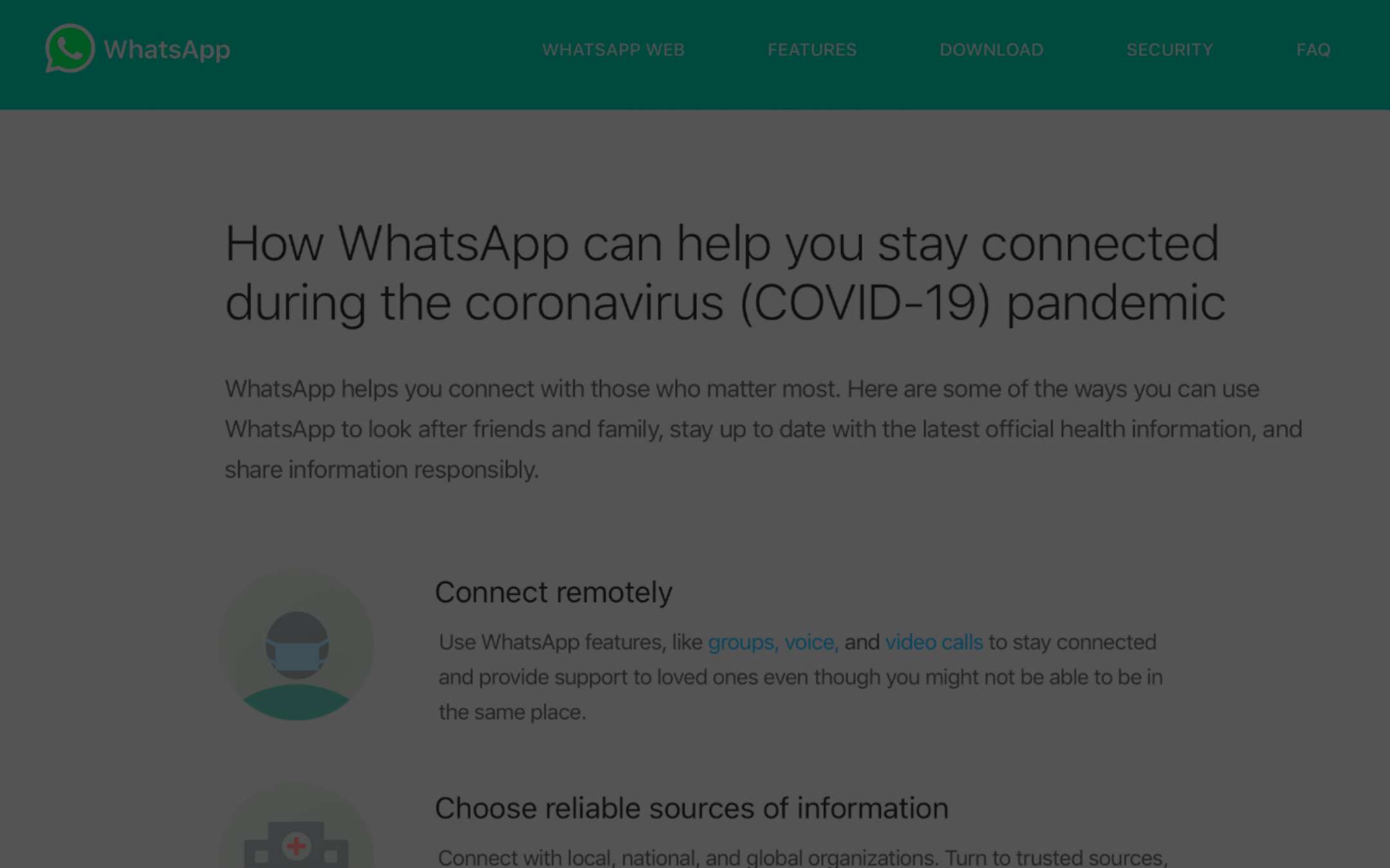 WhatsApp a muso duro contro il Coronavirus WhatsApp a muso duro contro il Coronavirus