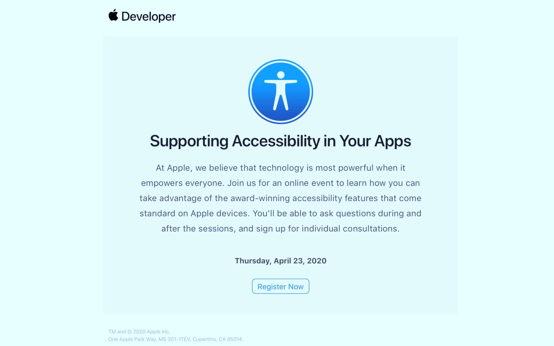 Apple: webinar sull'accessibilità pre-WWDC