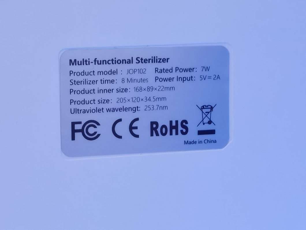 Dettagli tecnici Sterilizer