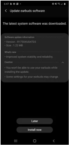 Update Galaxy Buds+