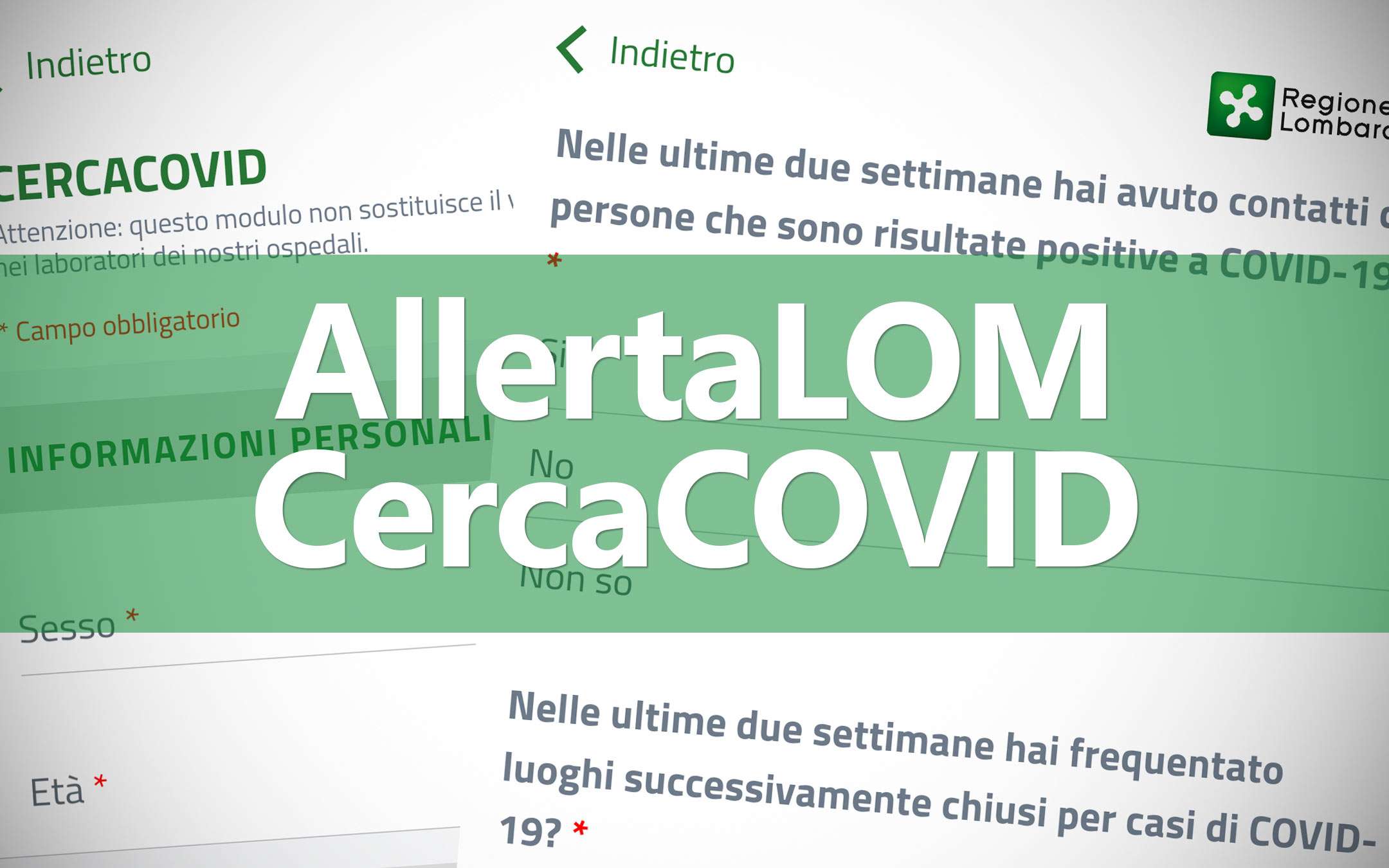 Lombardia: app AllertaLOM e questionario CercaCOVID
