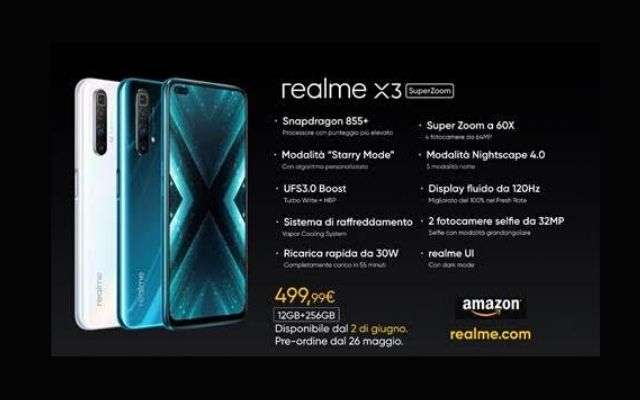 oppo realme x3 superzoom scheda tecnica