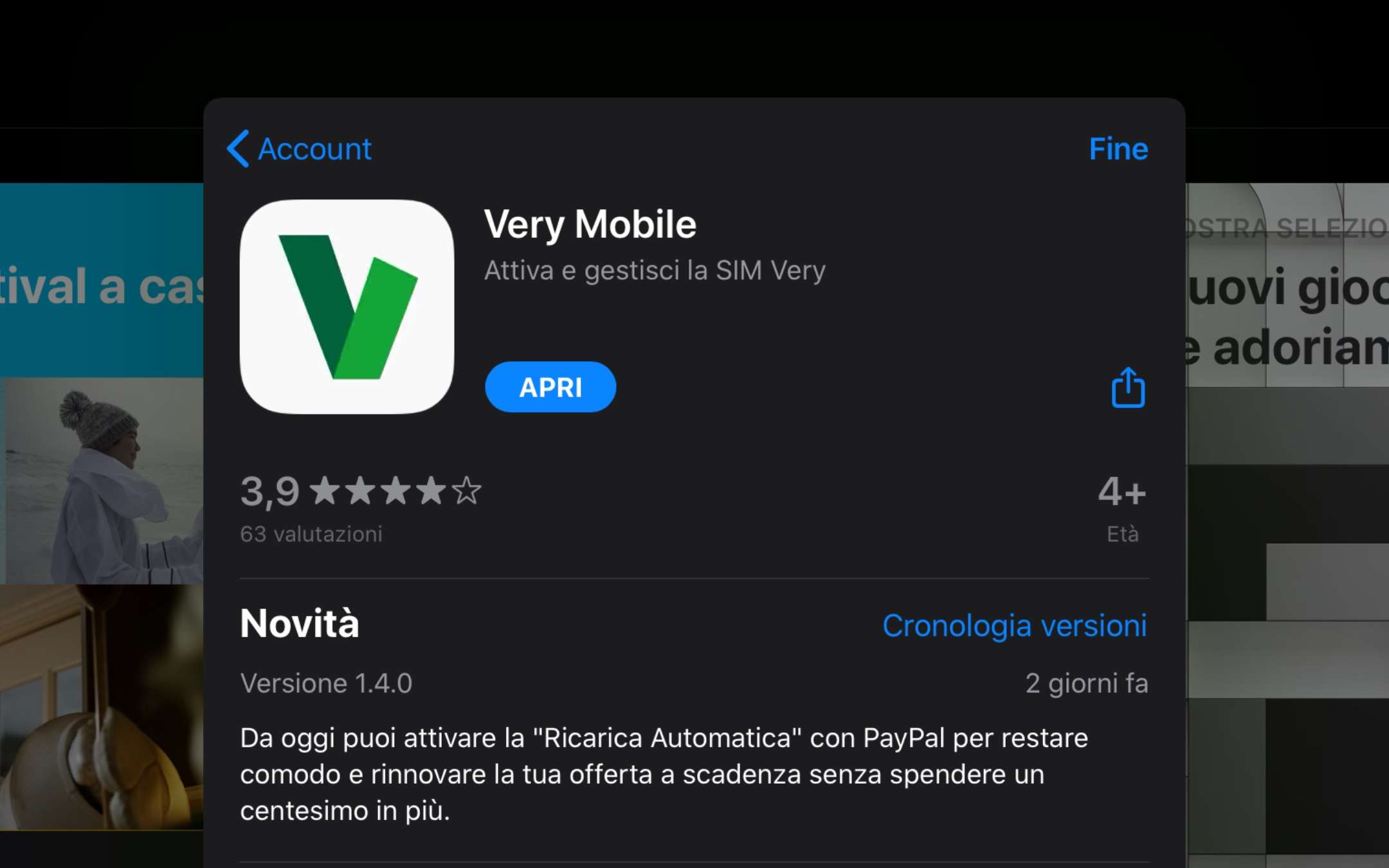 Very Mobile: rinnovo tramite PayPal, vediamo come