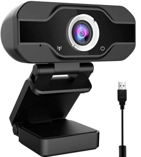 Doppio Microfono Stereo FaceTime otturatore della Privacy Compatibile con Windows Mac e Android USB Webcam PC Autofocus per Video Chat/Registrazione/Skype Streaming Webcam 1080p Full HD 