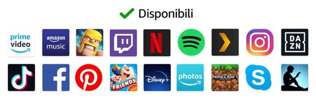 App disponibili su Fire HD 8 (2020)