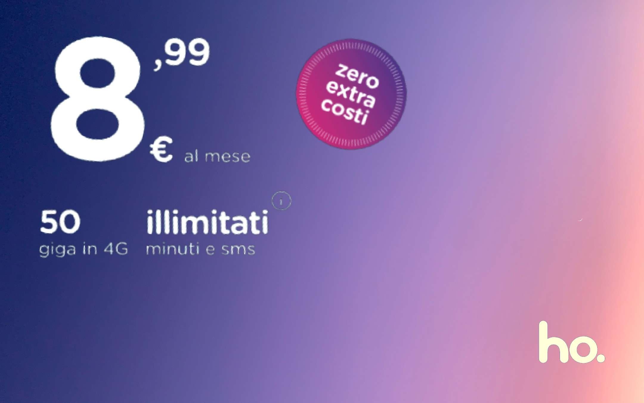 ho.mobile: 50GB, minuti e sms a 8,99€, scopri come