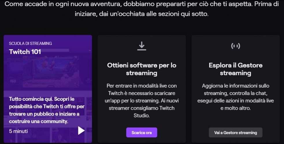 come iniziare su Twitch