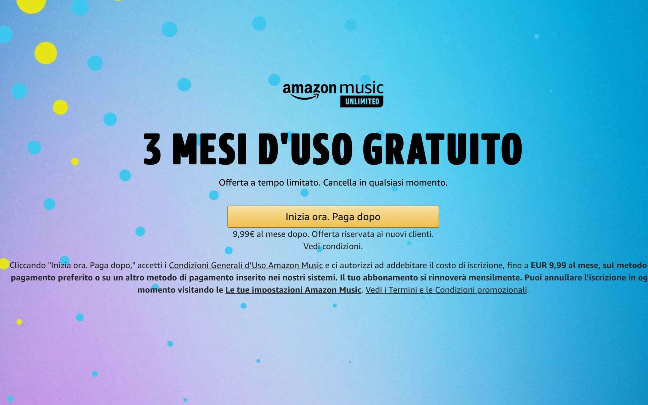 Amazon Music Unlimited: tornano i 3 mesi gratis! Amazon Music Unlimited: tornano i 3 mesi gratis!