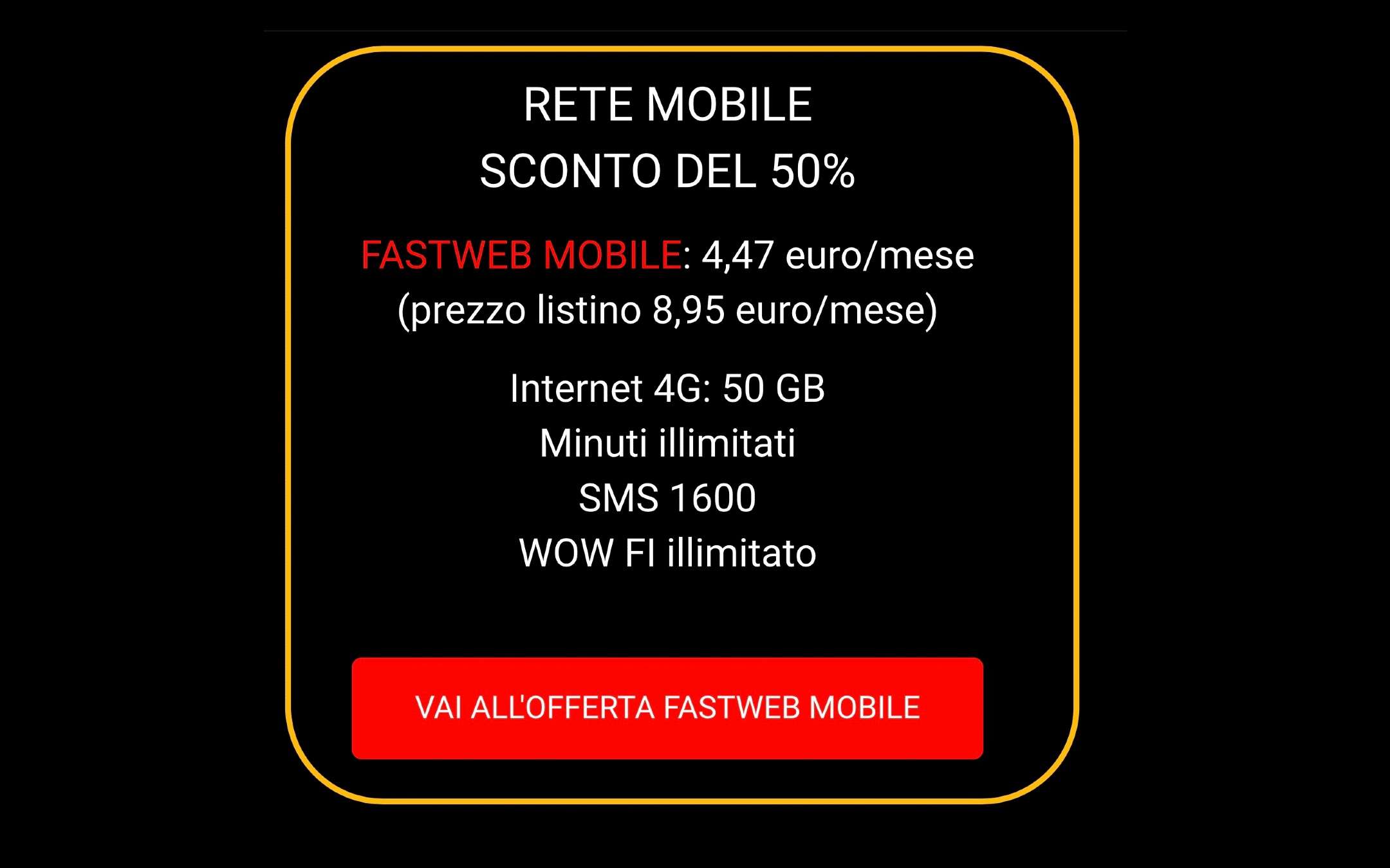 Fastweb: promo per ciechi e sordi a 4,47€ al mese