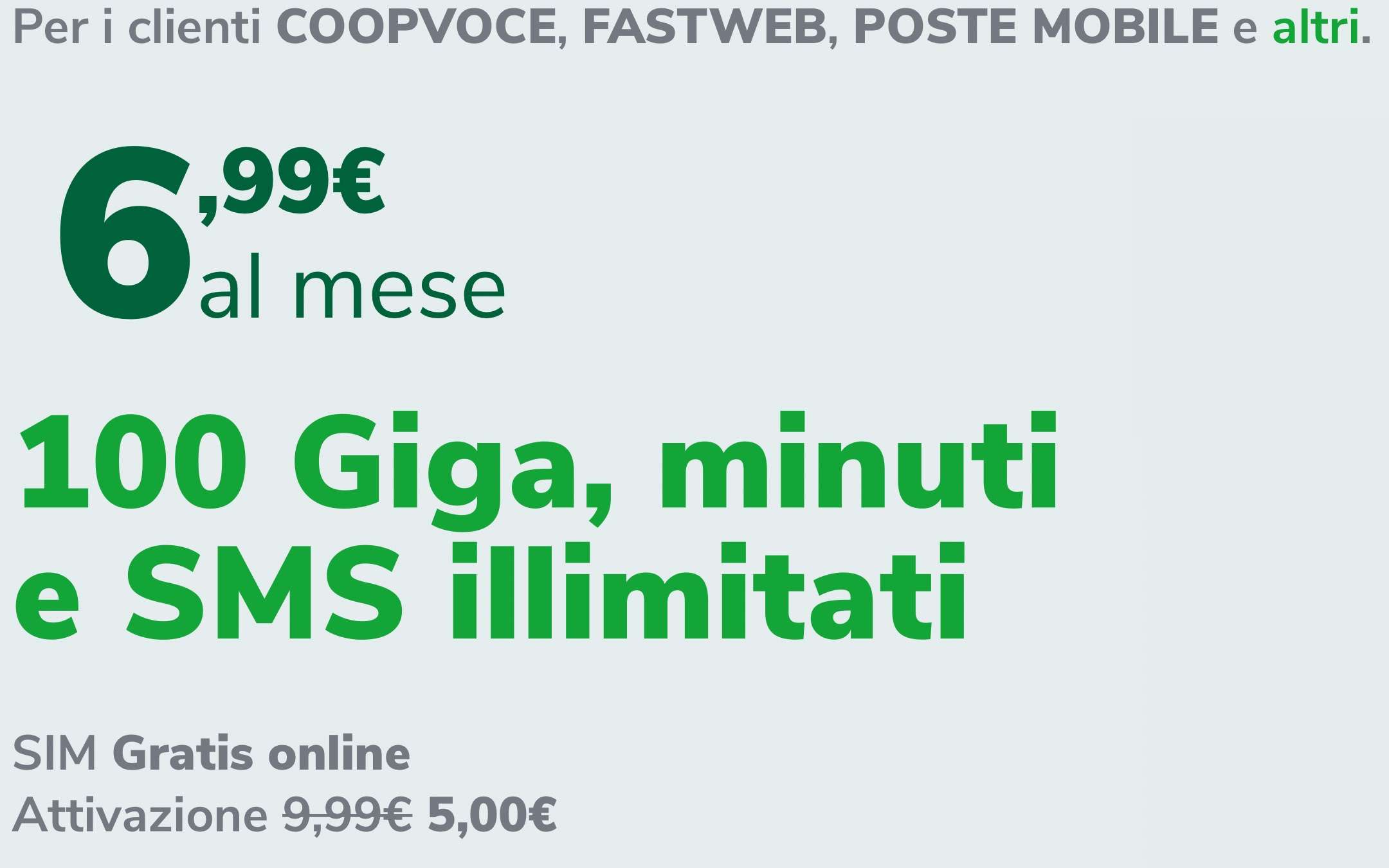 Very Mobile: ben 100GB a meno di 7€ al mese