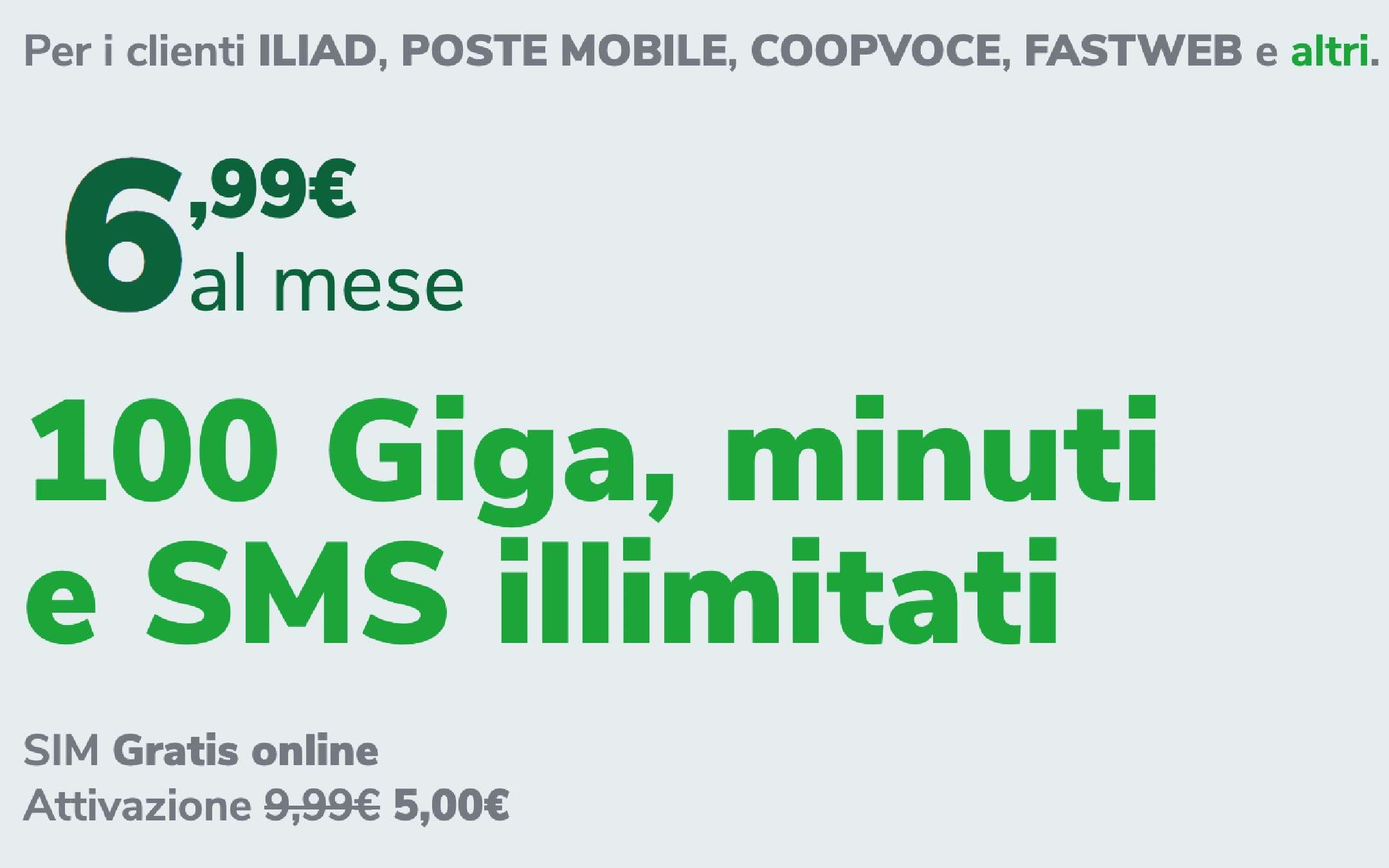 Very Mobile: 100GB a 6,99€ al mese anche da Iliad