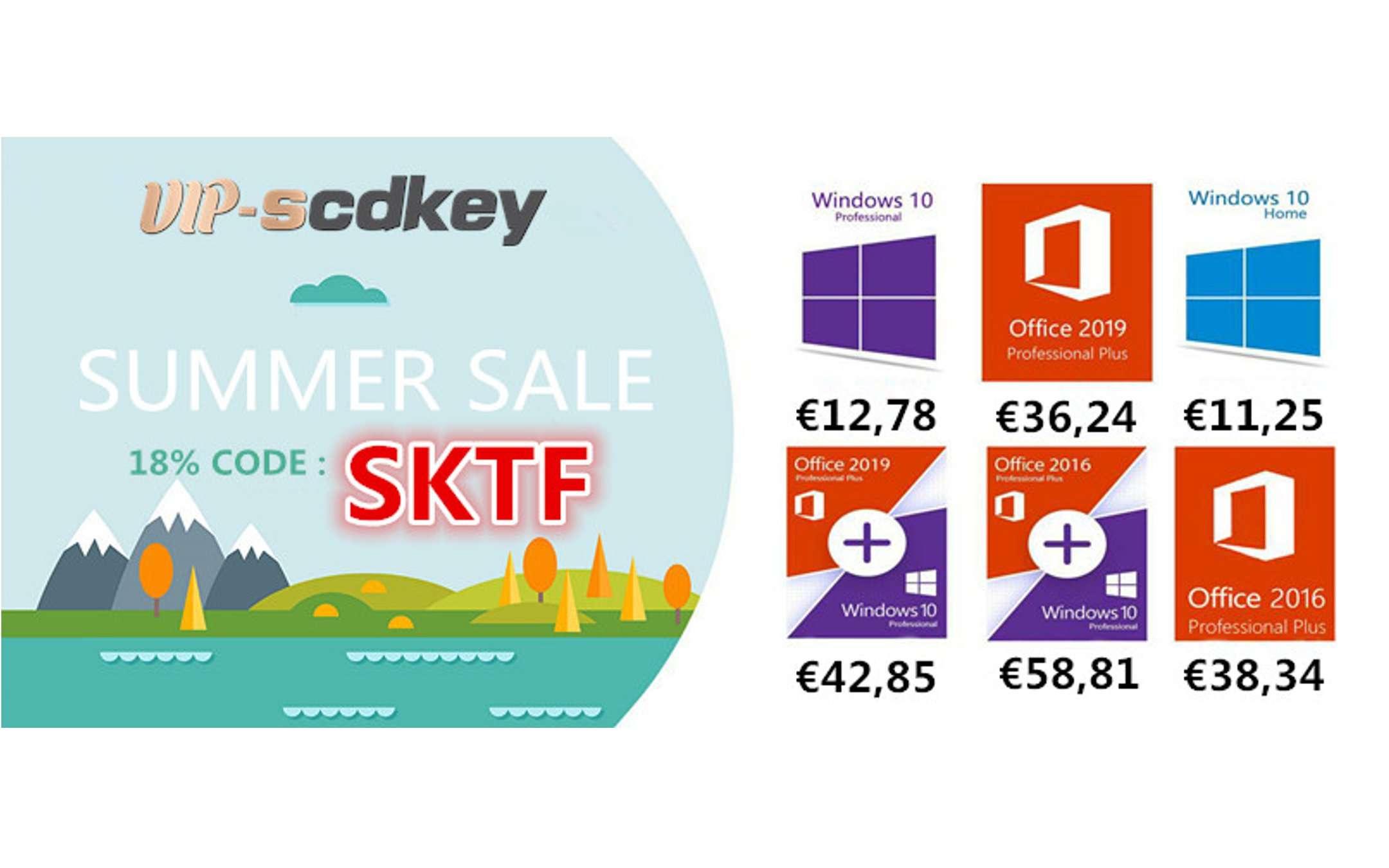 VIP-SCDkey Summer Sale: Windows 10 PRO 13€, Office 2019 37€ VIP-SCDkey Summer Sale: Windows 10 PRO 13€, Office 2019 37€