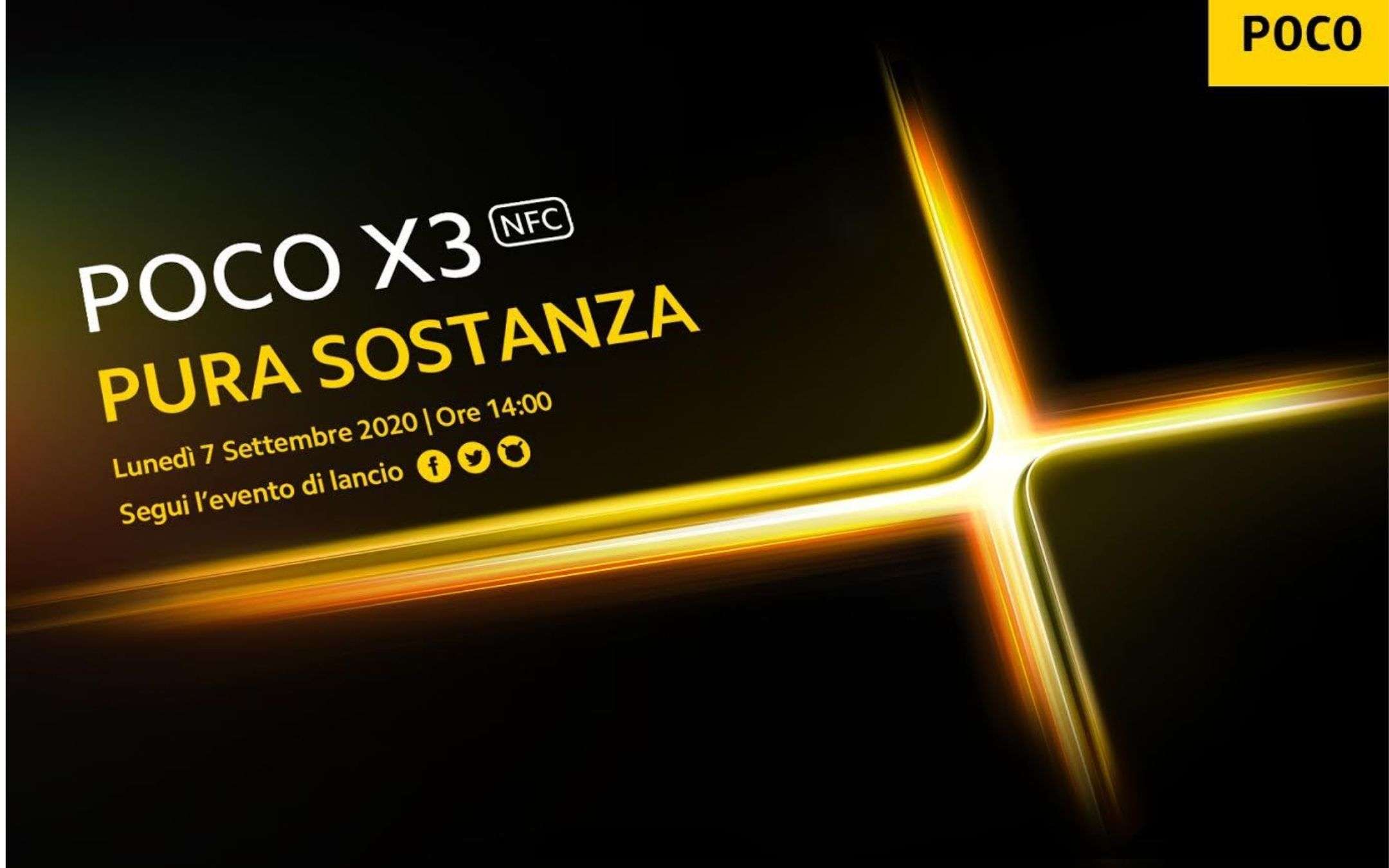POCO X3 arriva il 7 settembre, anche in Italia