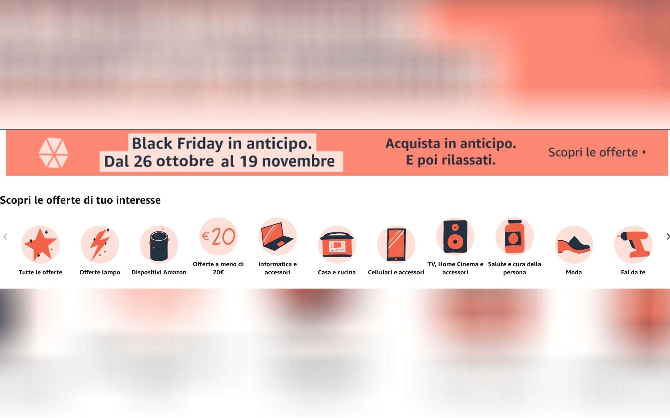 Black Friday Amazon 2020 in anticipo: inizia oggi!