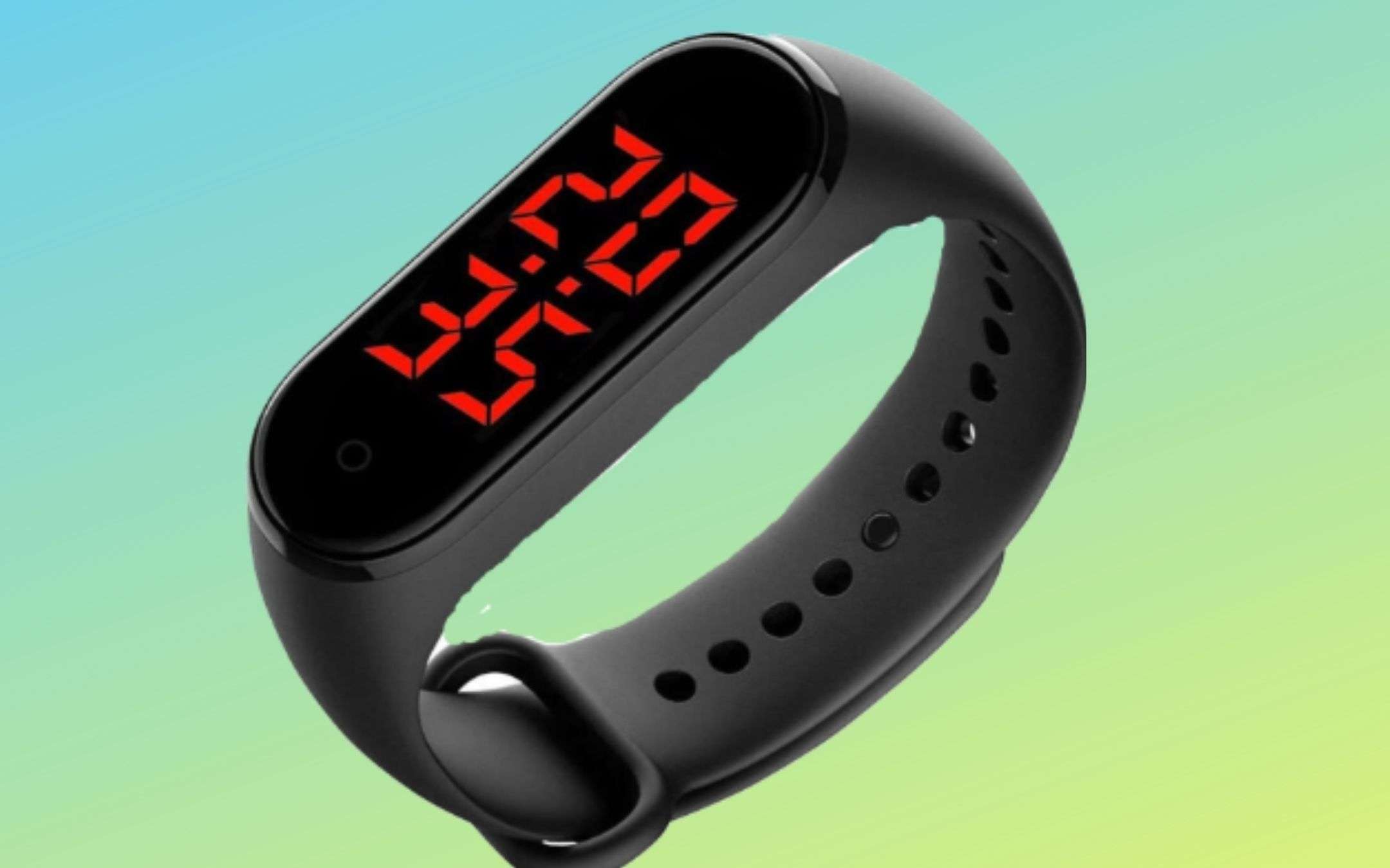 Orologio con misurazione della temperatura a 7 € Orologio con misurazione della temperatura a 7 €