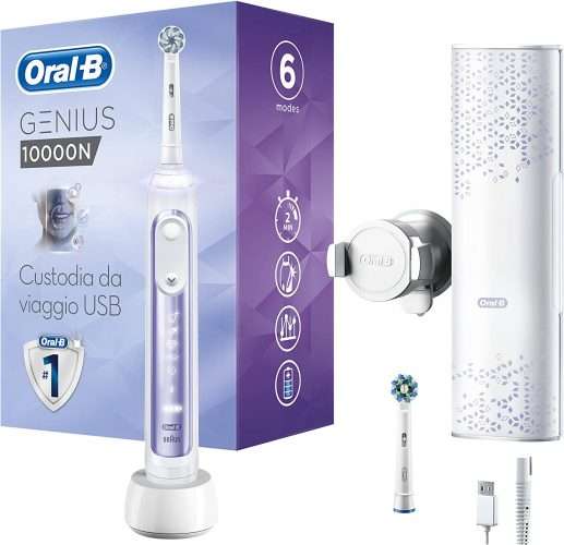 PRO 6000 Braun Oral-B CrossAction spazzolino elettrico ricaricabile con  Bluetooth bianco - Cura Corpo igiene orale - ClickForShop