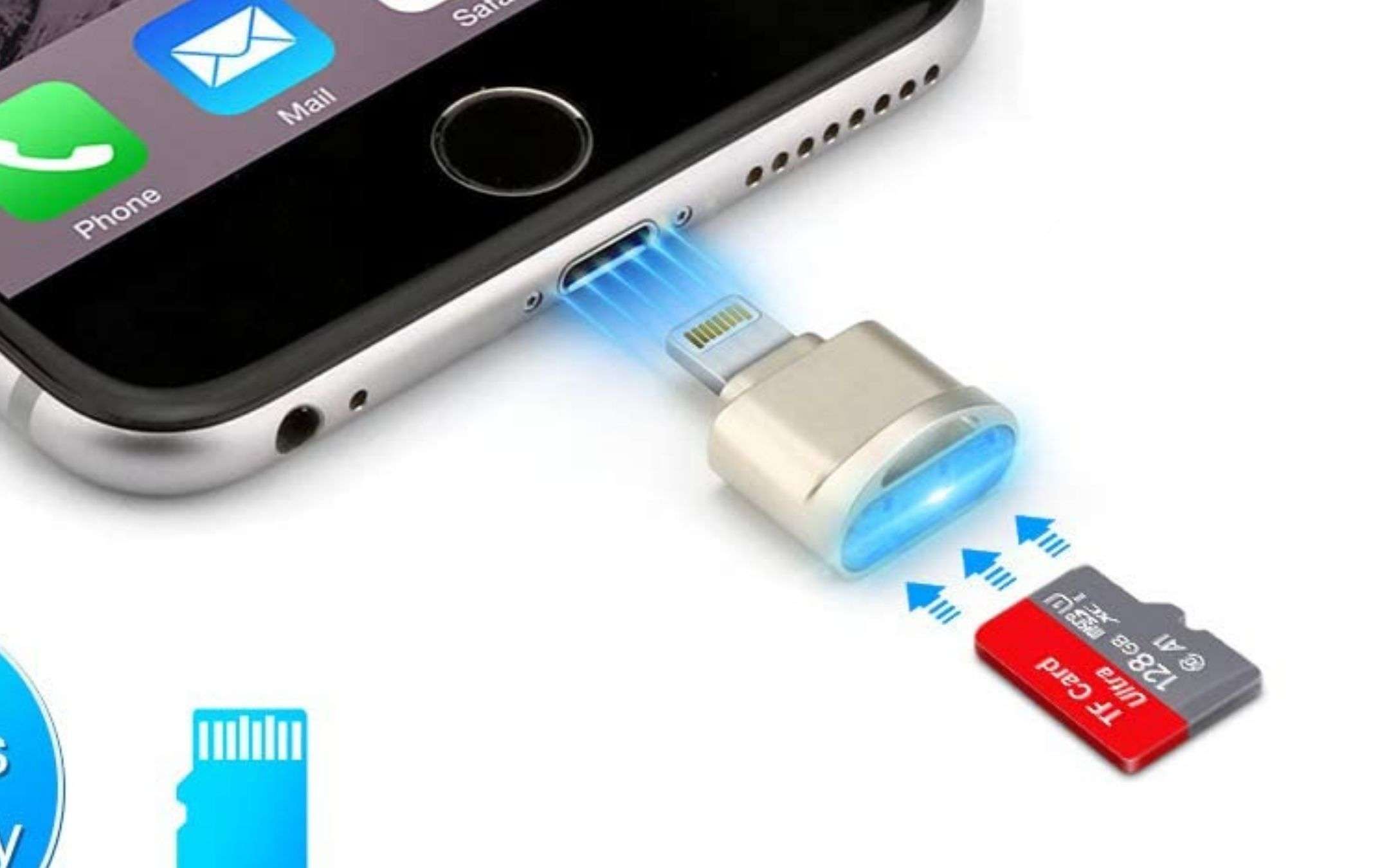 iPhone e microSD? Micro lettore a 9€ su Amazon!