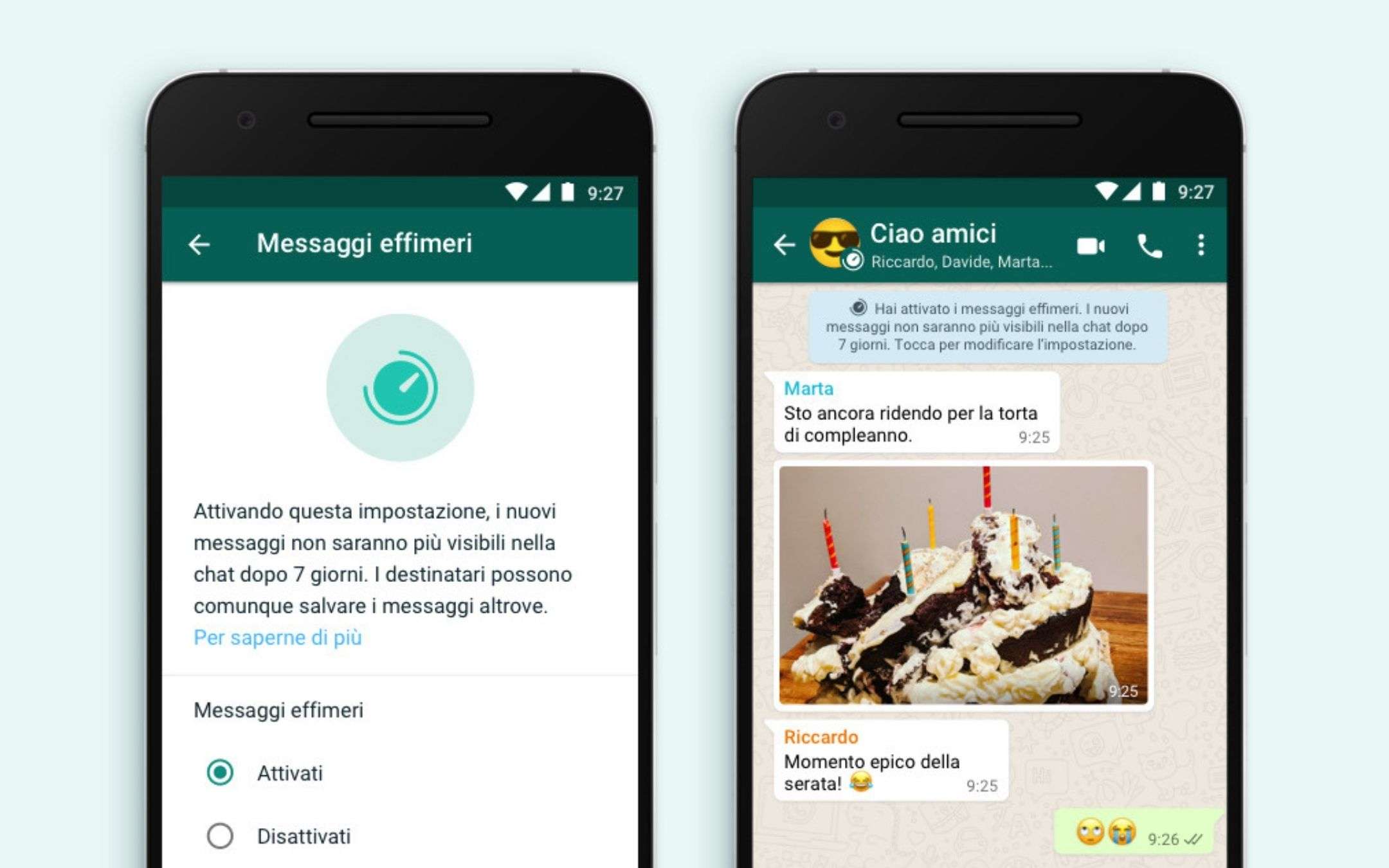 WhatsApp: come attivare i messaggi effimeri