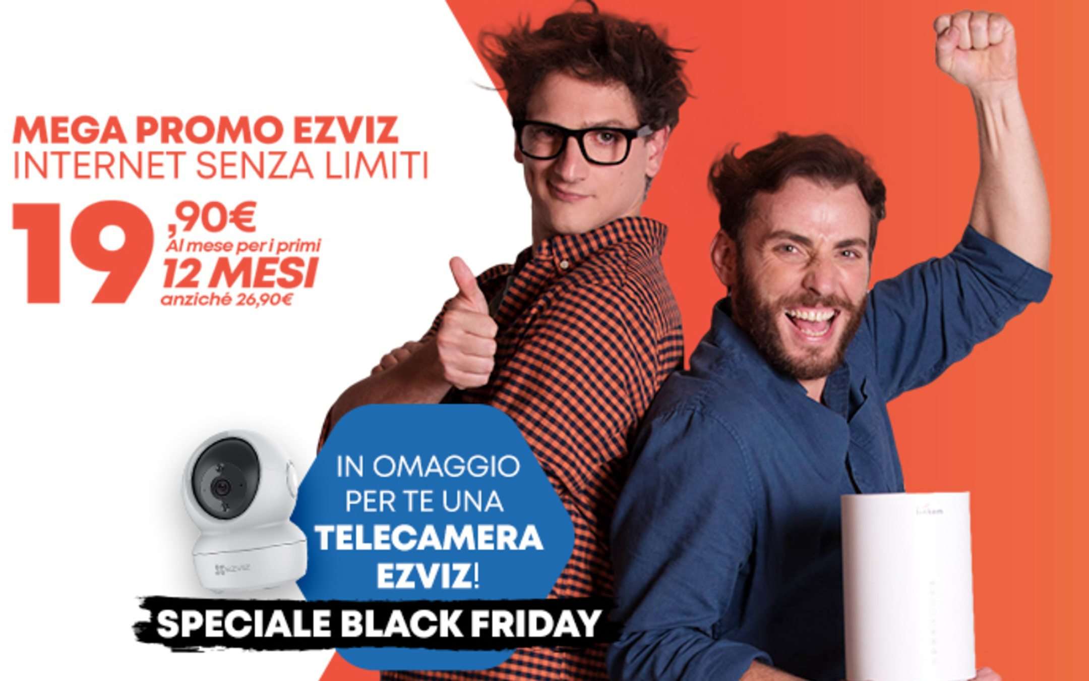 Linkem Black Friday: Promo a 19,90€ con Ezviz Cam