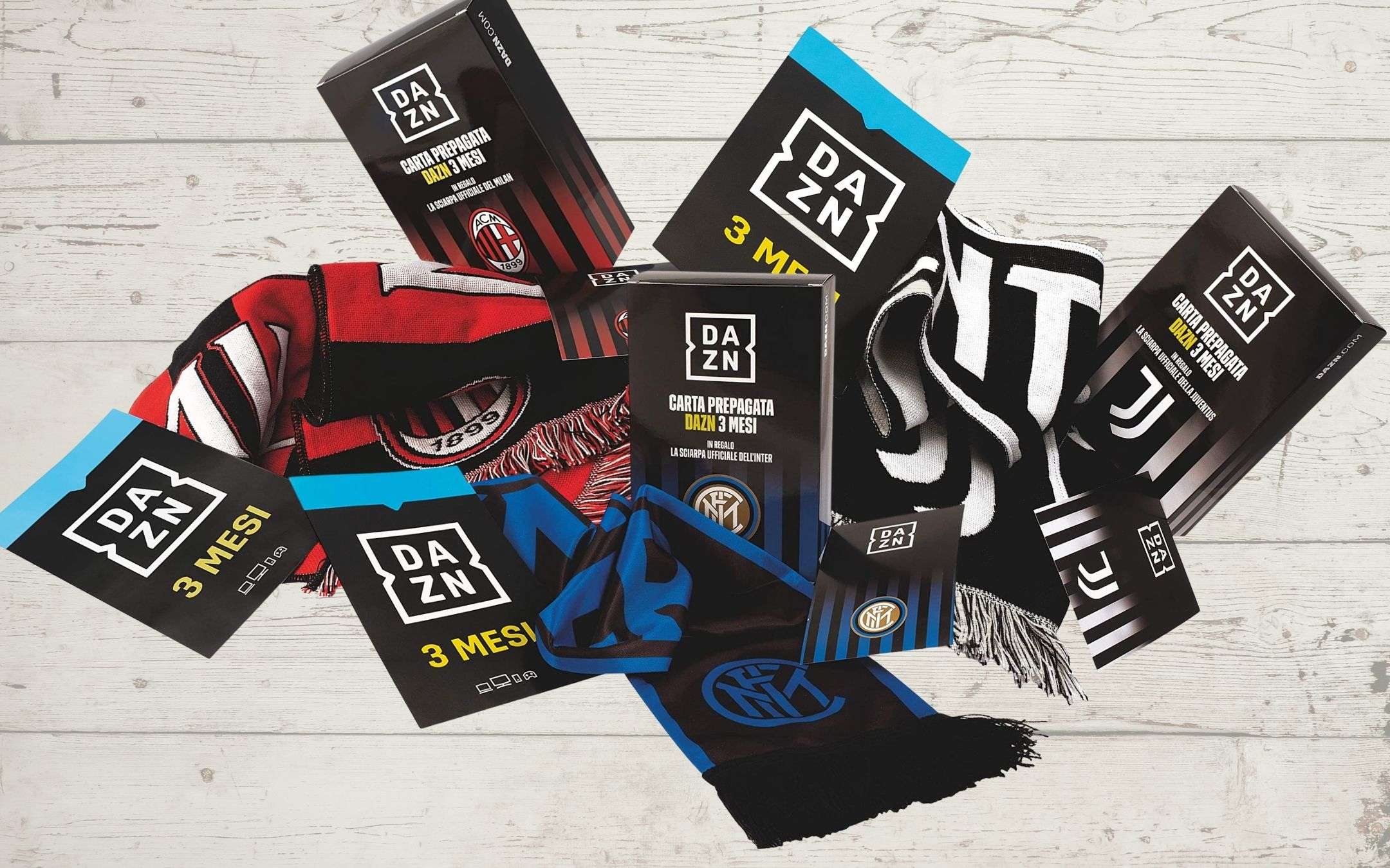 DAZN, Natale: 3 mesi in sconto (26€) + sciarpa gratis DAZN, Natale: 3 mesi in sconto (26€) + sciarpa gratis