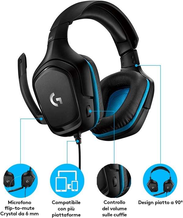 Cuffie Gaming Logitech G432 - 2