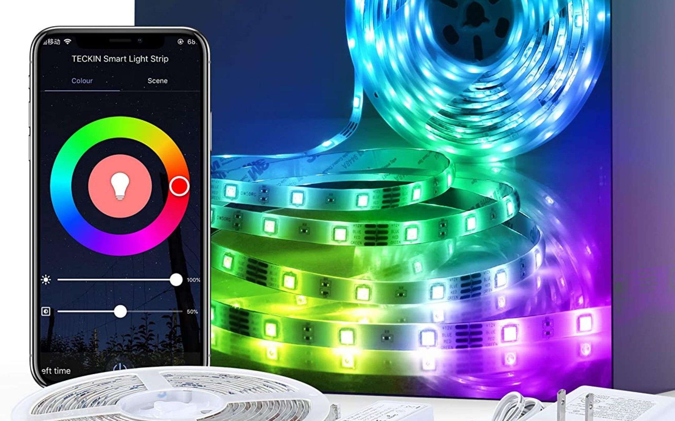 Striscia LED, compatibile Alexa e Google: 5M a 17€