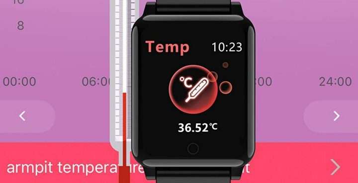 Smartwatch con termometro, Amazon: 20€ (sconto 60%)