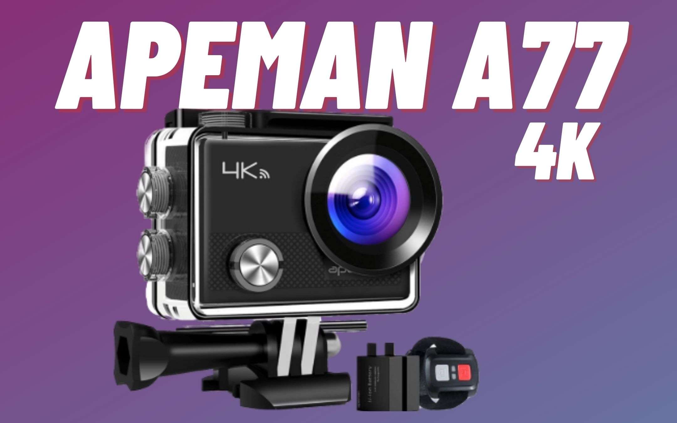 Action Cam APEMAN 4K a meno di 50€ con COUPON (-20%)