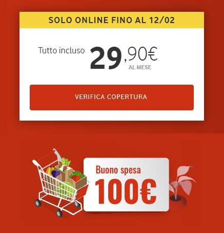 Passa alla fibra Vodafone: 100 euro in regalo